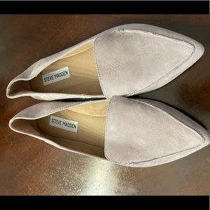New Steve Madden Feather Loafer Grey Suede 7.5W